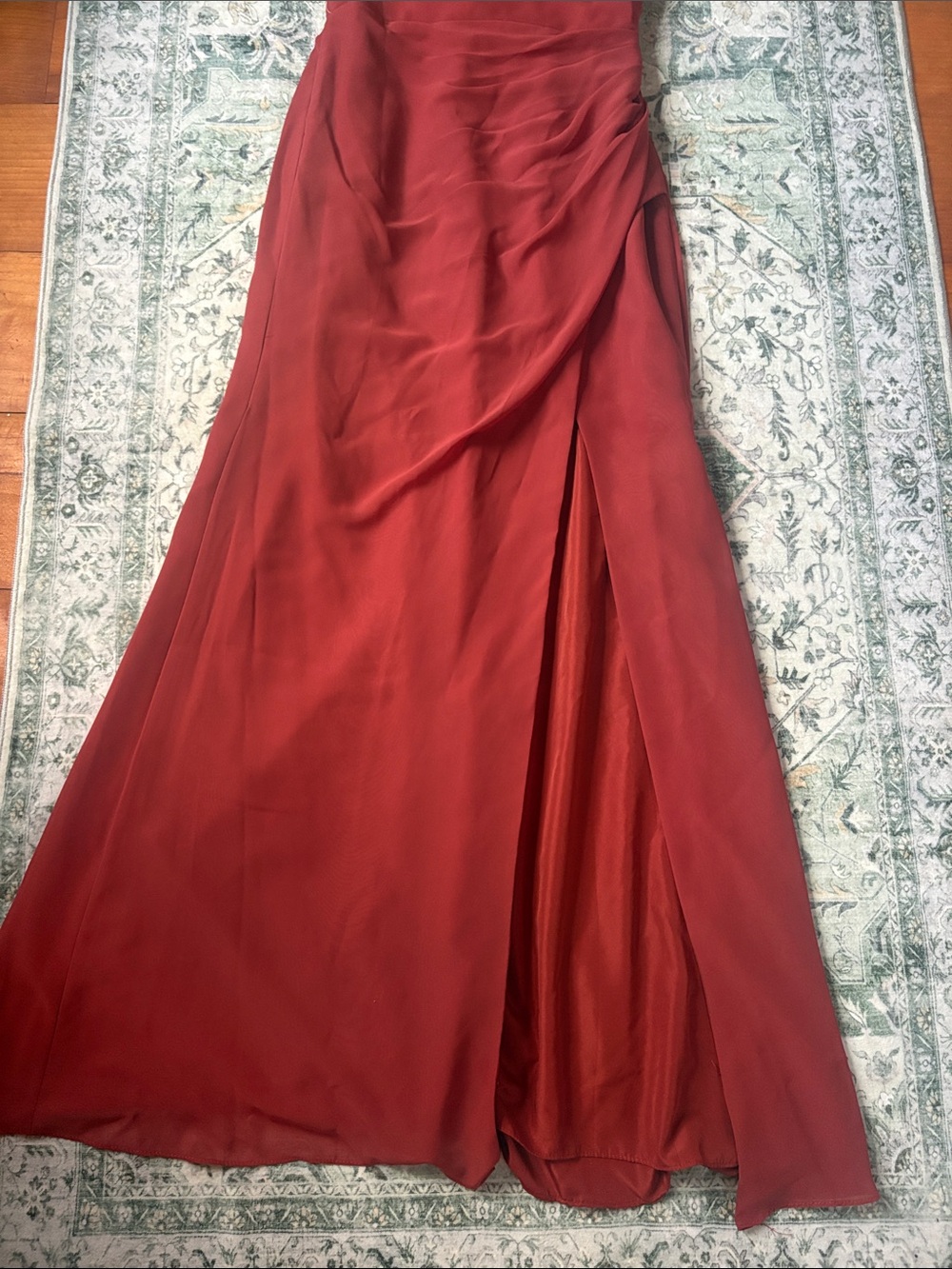 Azazie Terracota Strapless Bridesmaid Dress - Picture 7 of 12